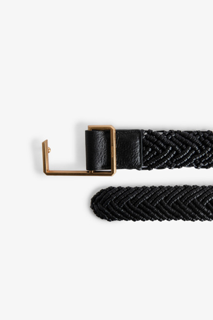 Women's Designer Woven Leather Belt
