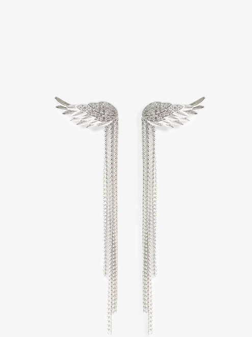 ROCK FEATHER CHAIN EARRINGS