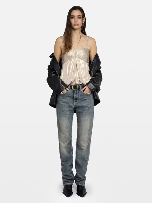 CIPPIE SATIN GOLD CAMI