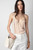 Women's Designer Ecru Camisole with Lace