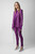 Women's Designer Purple Leather Pants