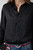 Women's Designer Black Satin Dress Shirt