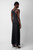 Women's Designer Black Satin Maxi Dress