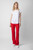 Zadig & Voltaire Womens Designer Red Crepe Tailored Pant