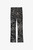 Zadig & Voltaire Womens Designer Black Velvet Pant with Glitter Tiger Print