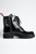 Zadig & Voltaire Womens Designer Black Leather Glossy Military Boot