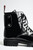 Zadig & Voltaire Womens Designer Black Leather Glossy Military Boot