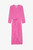 Zadig & Voltaire Womens Designer Pink Silk Midi Wrap Dress with Leopard Print