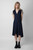 Zadig & Voltaire Womens Designer Blue Silk Midi Dress with Leopard Print
