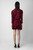 Zadig & Voltaire Womens Designer Black Mini Dress with Red Ikat Print