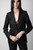 Zadig & Voltaire Womens Designer Black Velvet Glitter Tailored Blazer with Motif