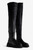 Zadig & Voltaire Womens Designer Black Leather Thigh High Boots