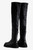 Zadig & Voltaire Womens Designer Black Leather Thigh High Boots
