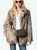 Womens Designer Khaki Green Camera Bag with Adjustable Strap and Embossed Wing Detail, and Attachable Earphone Case
