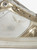Womens Designer Low Top Gold and White Leather Sneaker with Star and Wing Details