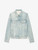 Mens Designer Light Blue Denim Jacket with Wing Detail