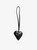 Womens Designer Heart Bag Accessory in Black and Red Leather