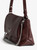 Womens Designer Iconic Handbag in Burgundy Grained Leather with Wing Detail and Chain