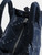 Womens Designer Iconic Tote Handbag in XS Size in Blue Denim with Monogrammed Motif