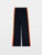 Womens Designer Tailored Trouser in Navy with Orange Stripe