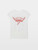 Womens Designer White Tee T-shirt with Round Collar and Heart Wing Motif
