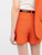 Womens Designer Tailored Shorts in Tangerine Orange with Pockets