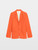 Womens Designer Structured Tailored Suit Jacket in Tangerine Orange with Buttons and ZV Stitching