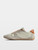 Womens Designer White Leather Trainer in Leather and Suede with Orange Detailing and ZV Stitching