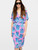 Womens Designer Midi Dress in Viscose with Jungle Print