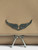 Womens Designer Iconic Clutch Bag with Wing Motif and Double Chain in Clay Colour