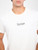 Designer Mens White Tee T-shirt with Round Collar and Skull Stitching