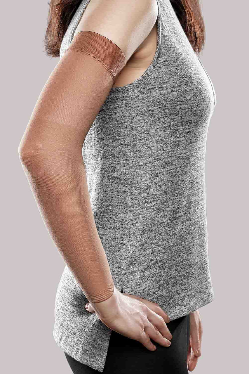 Full Beige Sleeve for Hand Lymphedema Arm Sleeve, Size: Small at