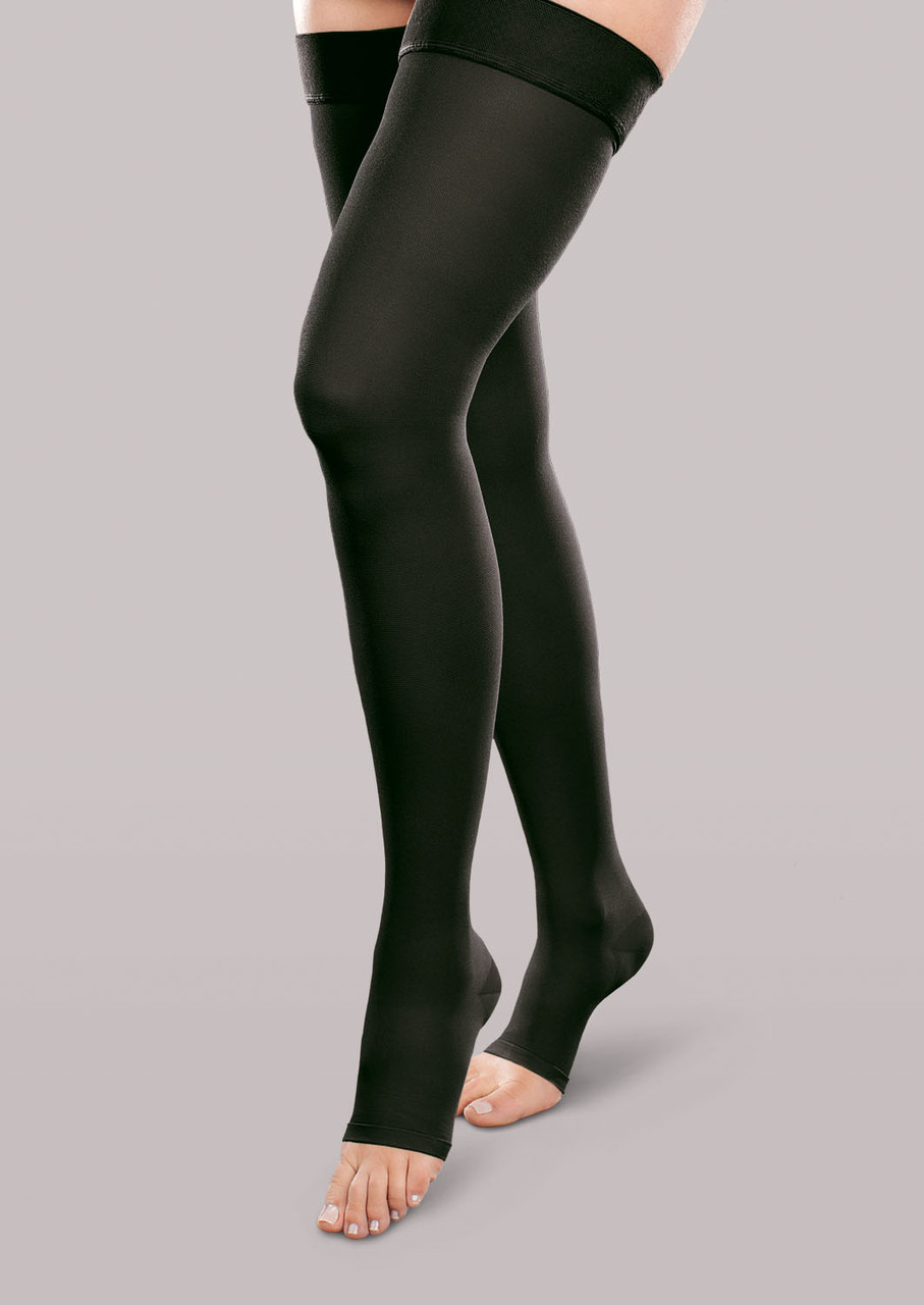 Soft Opaque, Thigh High Compression Stockings, Closed Toe