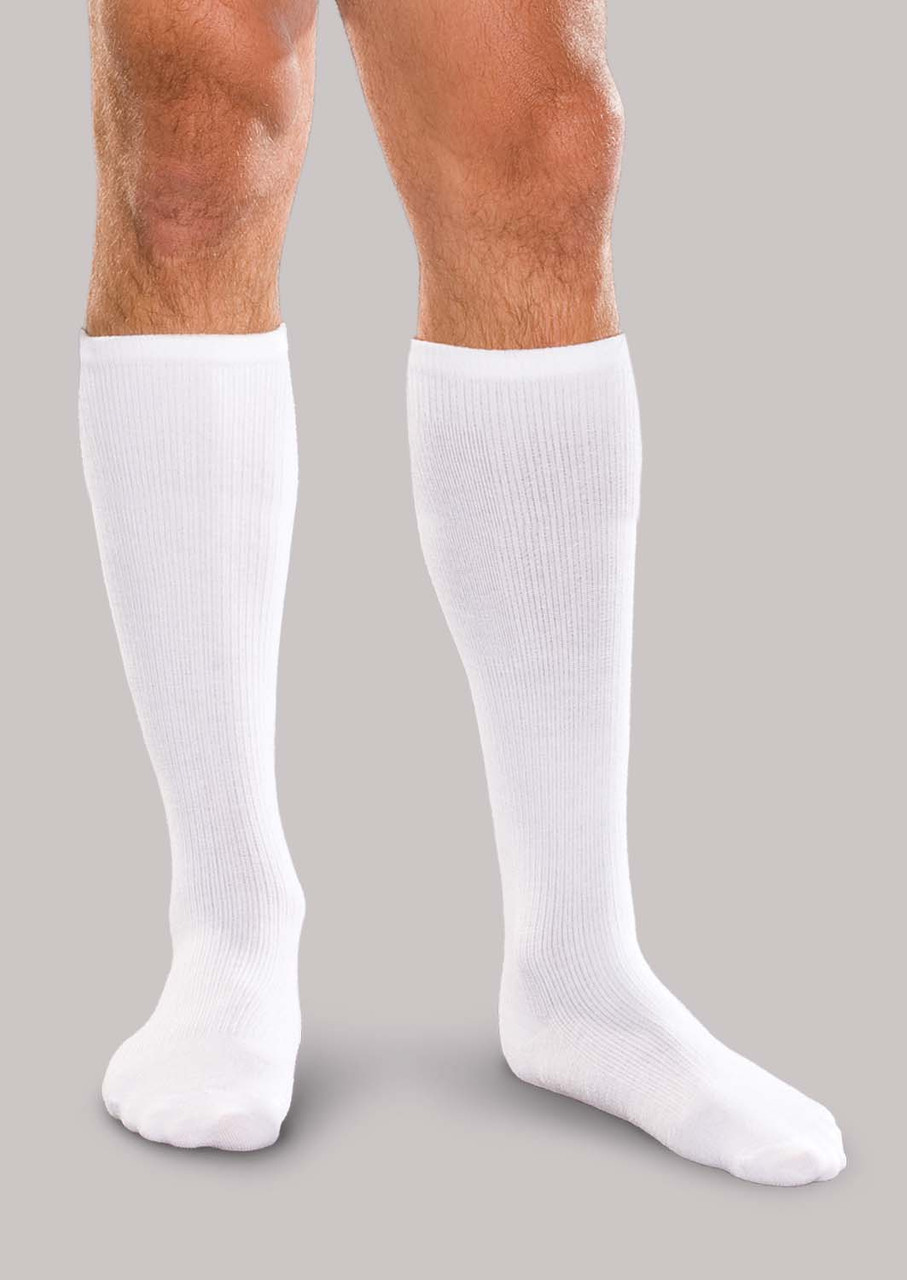 Core-Spun Moderate Support Compression Socks - comfort designed top ensures  socks stay in place all day without being restricting