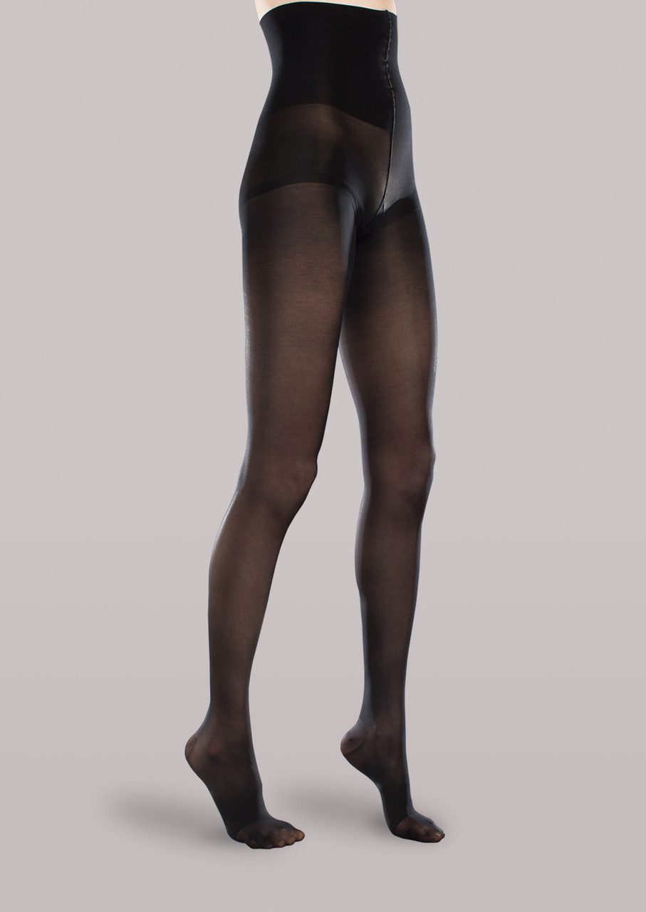 Plus Size Black Open Crotch Pantyhose