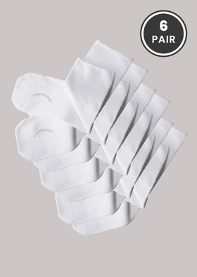SmartKnitKIDS Seamless Sensitivity Socks 6 Pair, White in [White]