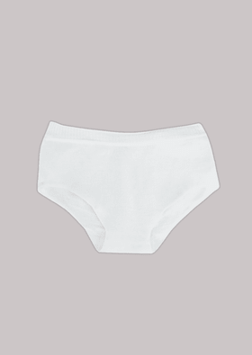 SmartKnitKIDS Girls Seamless Low Rise Boy Cut Style Undies White in [White]