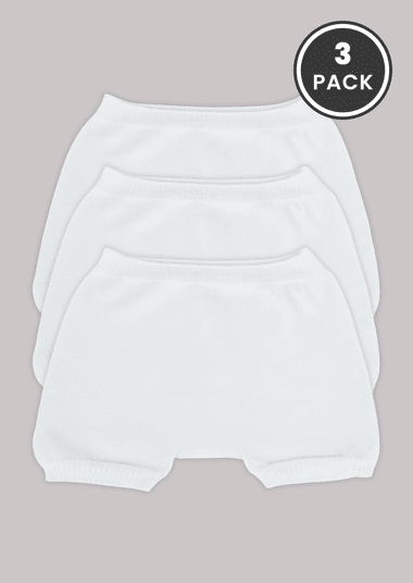 SmartKnitKIDS Boys Seamless Boxer Briefs 3 Pack, White