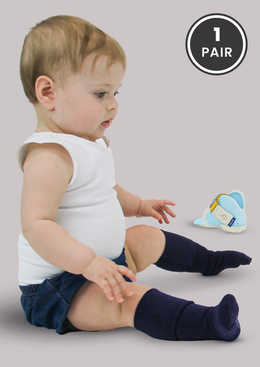 SmartKnit Seamless AFO Interface Socks for Infants Navy in [Navy]