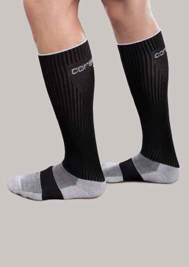 Core-Sport Mild Compression Athletic Performance Socks in [Black]