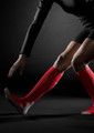 TheraSport Moderate Compression Athletic Performance Socks in [Red]