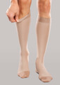 15-20mmHg Ease Mild Support Sand Knee Highs with Silicone