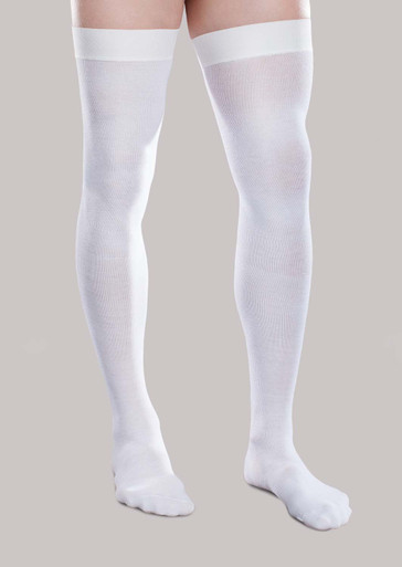 Core-Spun Moderate Support Thigh High Socks - high-tech moisture wicking  fibers to prevent odors