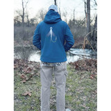 Finns And Flies Hoodie Blue Medium