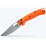 Benchmade Mini Taggedout Folding Knife Axis Clip Point Blaze Orange