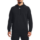 Men's Ua Rival Fleece Hoodie Black--white