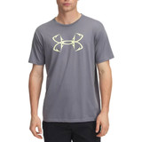 Men's Ua Fish Hook Logo T-shirt Titan Gray--sonic Yellow
