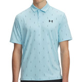 Men's Ua Tee To Green Printed Polo Stream--black