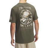 Men's Ua Freedom By Land Short Sleeve Marine Od Green--desert Sand