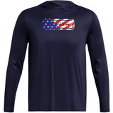 Men's Ua Fish Pro Freedom Hoodie Midnight Navy-royal-red
